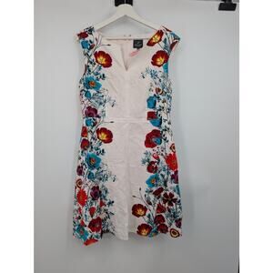 Adrianna Pappell Printed Jacquard Fit and Flare Women's 12 Floral Boho Festival